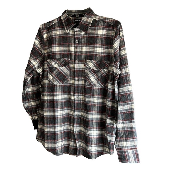 NWT Kenneth Cole Plaid Flannel Mens Small - Picture 4 of 11